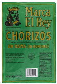 Trade In Value >> Marca El Rey Chorizos 48.0 oz Nutrition Information | ShopWell Trade In Value >> Marca El Rey Chorizos 48.0 oz Nutrition Information | ShopWell